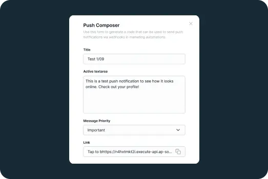 Notification & Campaign Tools